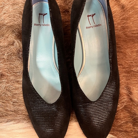 Thierry Rabotin Shoes - Thierry Rabotin Black Textured Heels